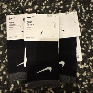 Nike Black and Gray Athletic Socks